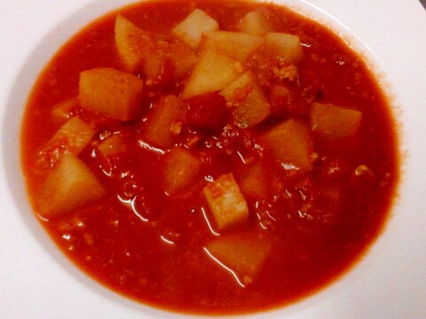挽き肉と大根のトマトスープ